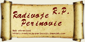 Radivoje Perinović vizit kartica